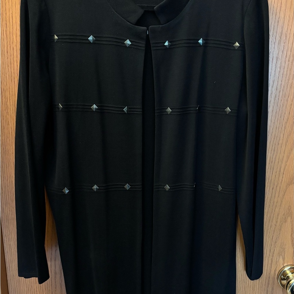 Ming Wang Black Blazer with Stud Details